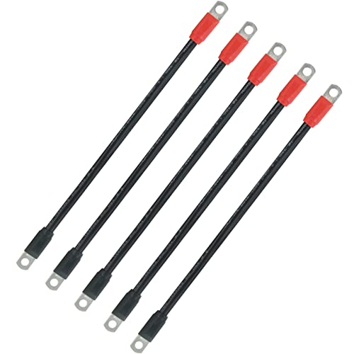 Glyantyu （4 Gauge UL） Golf Cart Battery Cable Kit for Club Car DS 1995-Up 48 Volt (Set of 5)