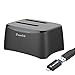 Produktbild USB 3.0/ USB C zu SATA Dualschacht Festplatten-Dockingstation mit Offline-Klonfunktion für 2,5 und 3,5 Zoll HDD und SSD, Unterstützung UASP & Laufwerke, 2 x 10 TB, Enthalten Typ C auf USB A Adapter
