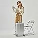 Simcat All Aluminum 20 inch Carry-On Luggage Airline Approved Lightweight Suitcase with TSA Lock and Silent Wheels Hardshell Spinner Business Travel (Silver, S-55cm-36L)