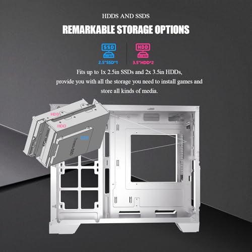 Boîtier PC ATX Zero Blanc mini-tour pour configuration gaming et bureau épurée - 7