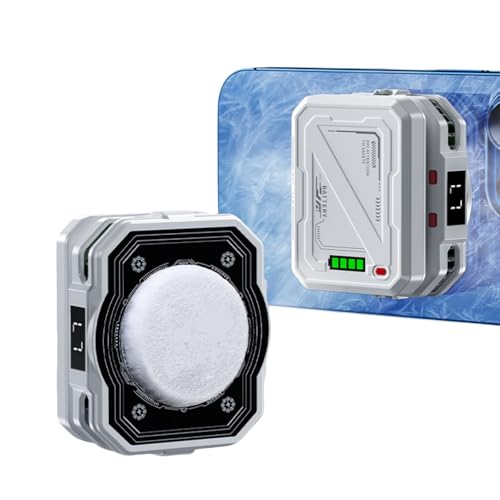 Image of Magnetic Mobile Phone Cooler: Semi-conductor Phone Cooling Fan with Rechargeable Battery, Cellphone Radiator with RGB Colorful Light for Gaming, Video Calls, Live Streaming, and Vlog