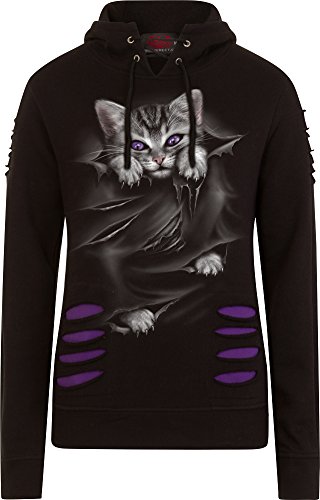 Spiral Bright Eyes Donna Felpa Con Cappuccio Nero L 100% Cotone Regular - 2
