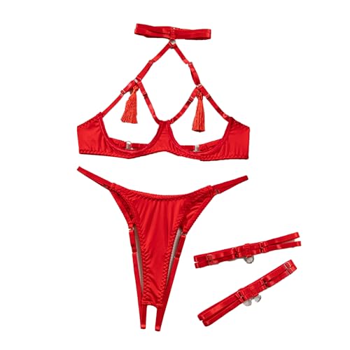 Lingerie de bikini sexy à taille basse et jarretelles pour sublimer les courbes