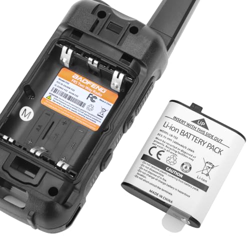 Image of Walkie Talkies Long Range Rechargeable Walkie Talkie for Adults, Baofeng F22 FRS Radio Walky Talky Family Walkie-Talkie with Flashlight 1400 mAh Battery USB Charger for Camping Trip (2 Pack)