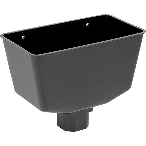 O' SO EEZY 68mm Round or 65mm Square downpipe Hopper Black