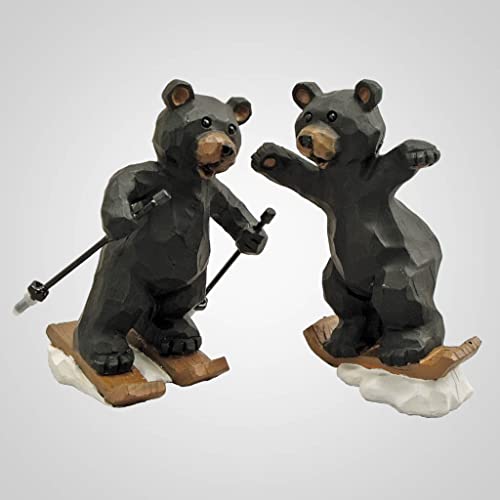 Lipco Ski and Snowboard Bears Figurine, Set of 2