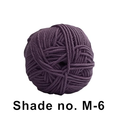 Image of VCR 4ply Voilet Yarn, 100 Grams Hank, 190 Meters Length, Acrylic Ball for Crochet and Knitting, Soft Crosia Threads, Pack of 1 Yarn, Suitable for DIY Crafts