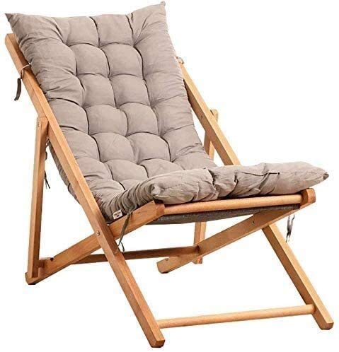 Chaise longue inclinable pliante en orme pour jardin et balcon ouvert
