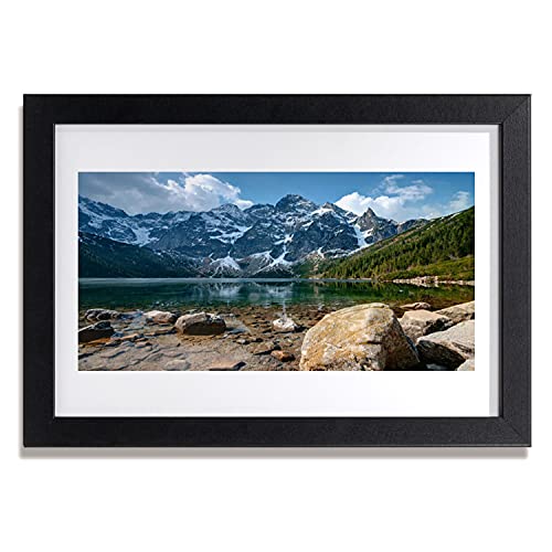 Affiche encadrée 30x20 cm paysage lac de montagne avec cadre en MDF Tulup