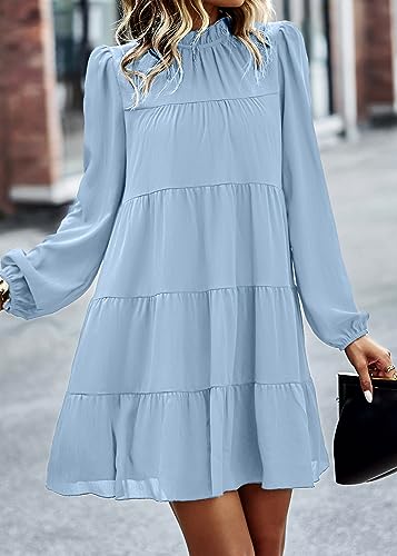 Image of KIRUNDO Women's 2026 Fall Long Sleeve Baby Doll Dresses