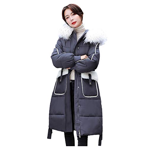 Damen Winter Jacke Steppjacke Mantel Parka gesteppt Warm Plüschmantel Oberbekleidung Outwear Fahsion Frottee-Kapuzenjacke Langen
