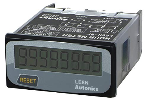 Panel Mount Timer, Compact, LCD, 9999.9 h, 999999.9 h, 24 mm, 48 mm