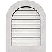 Ekena Millwork GVWRT12X3602RDPWR Round Top Gable Vent Gable Vent, 12"W x 36" (17"W x 41"H Frame Size), Western Red Cedar, Primed