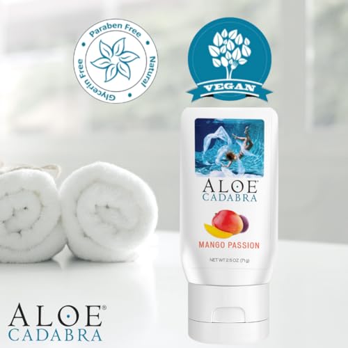 Image of Aloe Cadabra Vaginal Moisturizer, Mango Scented, pH-Balanced, Water-Based & 95% Aloe Vera, Reduce Dryness, Discomfort, Versatile Uses (2.5 Fl Oz, 1 Pack)