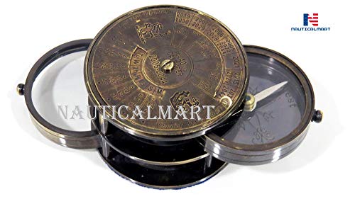 Brújula NauticalMart de latón con acabado antiguo 2.5" miniatura 4