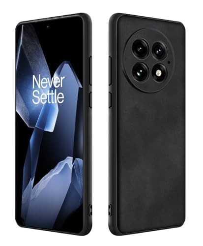 Coque OnePlus 13 5G étui TPU daim PU anti-vibration mince noir