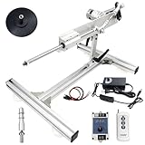 JQDML Reciprocating Cycle Linear Actuator High Torque 40lbs Telescopic Motor 24V 120rpm Stroke 1.18in-6in Adjustable,with Upgraded Stand,Remote Control,Suction Cup and Speed Controller