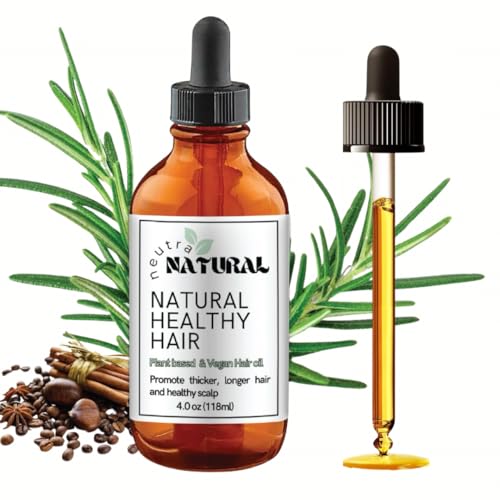 2 Oz Plant Based Veganic Natural Hair Growth Oil - TikTok Organic Rosemary Oil for Hair Growth with Coffee and Rosemary Extract, Reduce Hair Loss, Cruelty-Free Ingredients