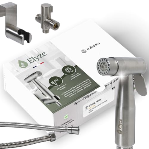 Elyze Douchette WC Inox 304 Brossé – Kit Complet Normes FR – Installation Facile – Garantie 3 Ans & SAV en France