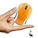 Kabellose Maus Mini-Computermaus Kleine Größe Tasche Tragbare Kompakte Reise Niedliche USB Optische Leise Mäuse 2,4 G USB 3 Tasten 1600 D-PI Kabellose Maus für Laptop PC Computer Mac Notebook,Orange