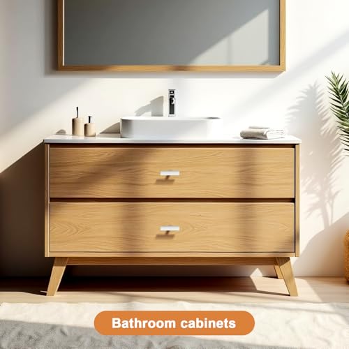 Image of Probrico 25 Pack| White Cabinet Knobs 2 inch Overall Length Single Hole Kitchen Bathroom Cabinet Handles Euro T Bar Knobs Modern Cabinet Hardware Cupboard Drawer Closet Handle Pulls