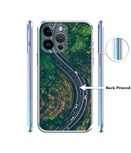 Image of Amazon Brand- Solimo Racing Track Printed Silicon Soft TPU Back Case Cover Compatible for Apple iPhone 14 Pro Max