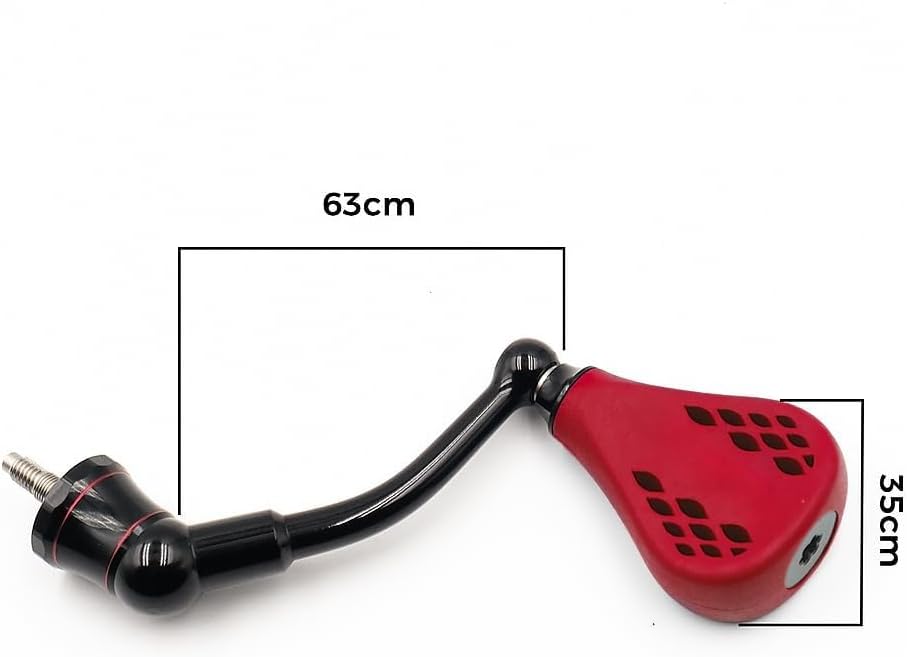 63mm Replacement Fishing Reel Handle with TPE Knob 35mm Compatible for Shimano Stradic FL/FM Stella Vanford Vanquish Nasci