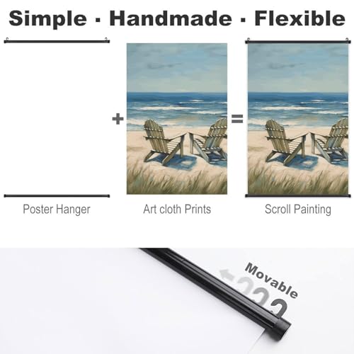 Poster sur toile multi-tailles avec chaises décoratives murales