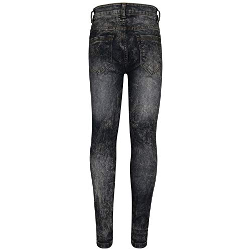 Tie Dye Black Denim Jeans Comfort Stretch Skinny Pants Trousers Lightweight Trendy Summer Boys Age 5-13 Years2
