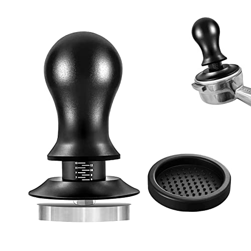 Gocoffun Espresso Tamper 58mm, 30lb Coffee Calibrated Spring Loaded Tamper with Stainless Steel Base, Barista Tools Fits for 58mm 58.5mm Portafilters