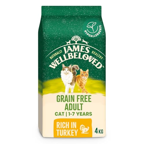James Wellbeloved Hypoallergenic Dry Cat Food for Adult Cats Grain Free Turkey 4 kg