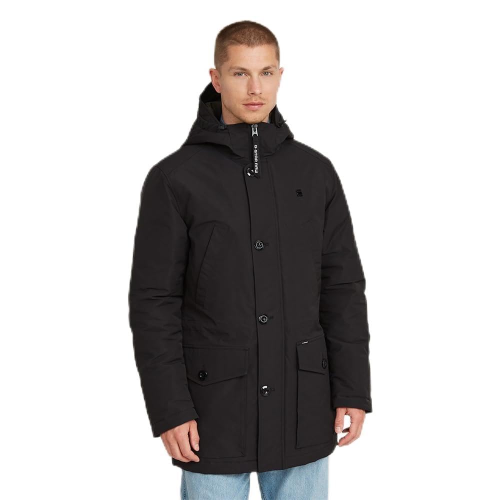 G-Star Men's Vodan Padded Hooded Parka, Black (dk black D26402-D908-6484), M