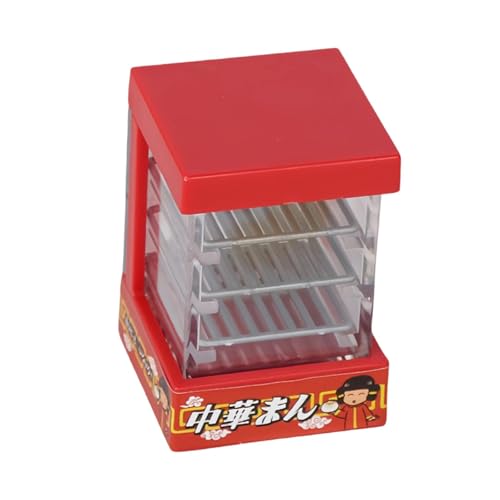 Wmqbjta Vitrina para Alimentos de Casa de Muñecas a Escala 1:12, Vitrina con Calefacción para Calentar, Rojo