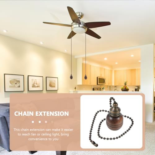 Image of OSALADI Vintage Ceiling Fan Pull Chain 12 Inch Decorative Light Pendant Extension for Ceiling Fans and Lamps Easy to Install Durable Pull Chain Accessory