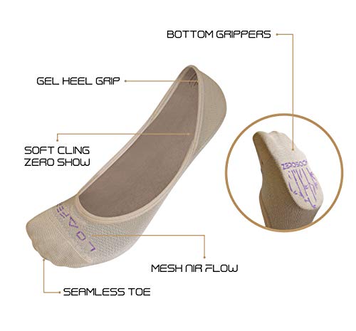 Image of ZeroSock Bamboo Viscose Ultra-Low No Show Socks (4 Pairs Per Box)