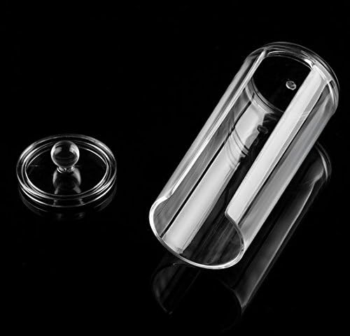 Miniatura 3 de Kamay's Almohadilla de bolas de algodón transparente, almohadillas de maquillaje, dispensador, contenedor organizador con tapa, organizador de