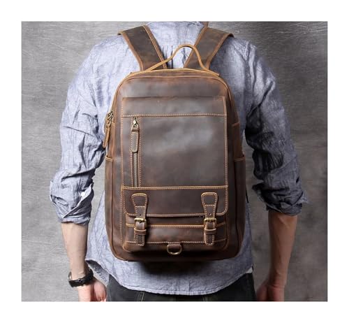 Mochila de cuero ergonómica para portátil que evita el dolor en tus viajes 2