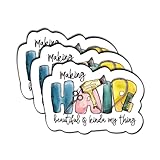 (3Pcs) Making Hair Beautiful Is Kinda My Thing Sticker Hair Stylist Hairdresser Barber Decals for Men Women Dad Adults Funny Laptop Phone Water Bottles Tumbler Cars Waterproof Vinyl Gifts 3'x2' Inch