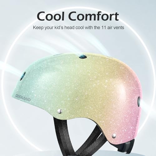 Image of Odoland Kids Bike Helmet for Boy Girl Age 3-8 for Cycling, Scooter, Skating