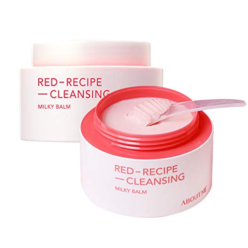 SAMYANG ABOUTME Red Recipe Super Cleansing Balm 3.04 oz. (90ml) - Soft Melting Milk Texture Makeup Cleansing Balm, Mineral Contained Nourishing & Soothing Cleansing, Rose Scented