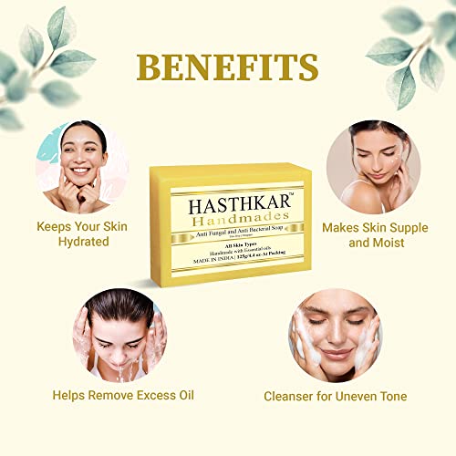 Image of byPureNaturals Hasthkar Handmades Handmade Anti Bacterial Protection Soap 125gm (Pack of 4)