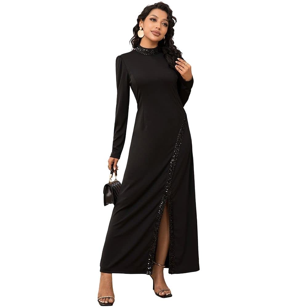 FridayInWomen's A-Line Short Sleeve Summer 3-color stitching Fashion Scoop-Neck T-Shirt Long Dresses