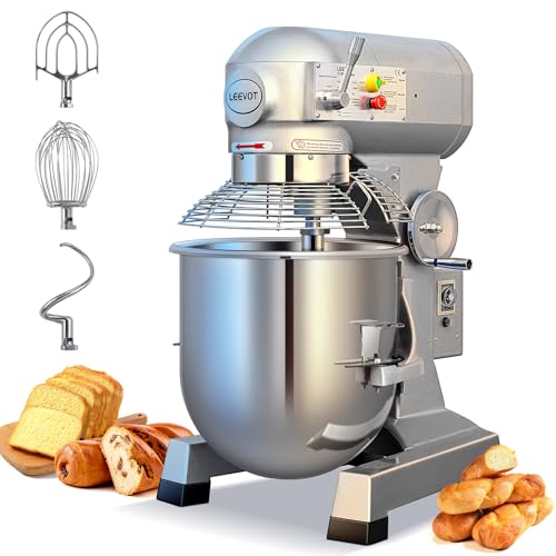 Comparison: Best Commercial Mixer For Bakery 3 EKway 30Qt Commercial Food Mixer with Timing Function,1250W Commercial mixer 3-Speed Adjustable Heavy Duty, Electric Stand Food Mixer with Stainless Steel Bowl for Bakery Pizzeria. (Standard)