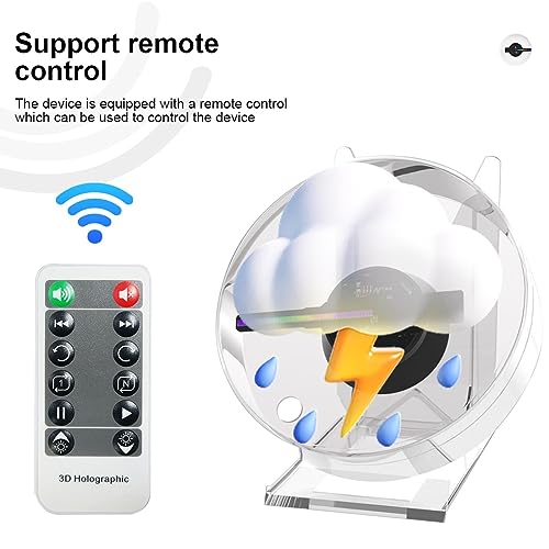 Image of 3D Hologram Fan with WiFi, 4.72 Inch 3D Holographic Fan Projector Advertising Display with Cover Picture Spinner & Remote for Halloween,Christmas,Parties (12CM)