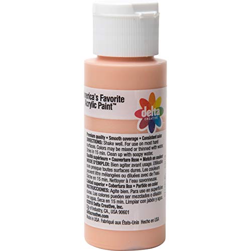 Delta Creative Ceramcoat Acrylic Paint In Assorted Colors (2 Oz), 2126, Medium Flesh #TOP1