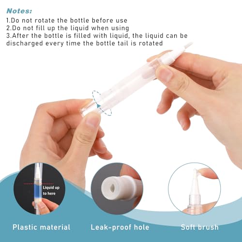 5Pcs 5ml Empty Nail Oil Pens Refillable Cuticle Oil Pens Transparent Twist Pen for Cuticle Oil Applicator, Lip Gloss Dispenser with Brush Tip, Eyelash Growth Liquid Tube, Cosmetic Lip Gloss Container - Image 8