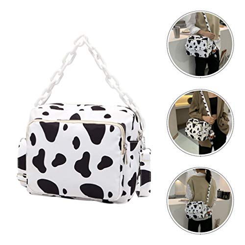 STOBOK Bolsa de Fraldas de Desenho Animado Bolsa de Corpo Cruzado Padrão de Vaca Bolsa de Grande Cap