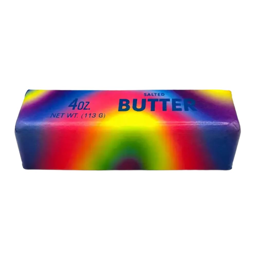 Butter Squishy Toy for 3+ Years Kids, Cute Squishy Butter, Fun Soft Squeeze Butter Bar, Sensory Fidget Stress, Easter Basket Stuffers, Gift for Boys & Girls (Rainbow) — image 1