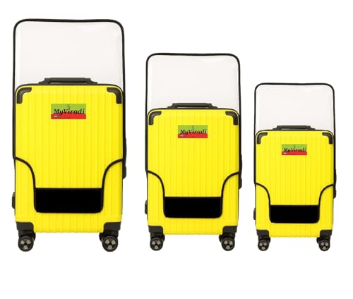 Image of PVC Transparent Waterproof Protective Suitcase Covers for All Branded Luggage for Hard Luggage (20-inch, 24 inch, 28inch) Set of 3 Pieces