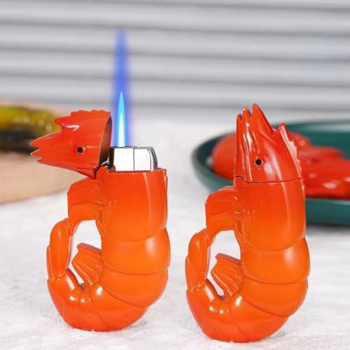 Encendedor a prueba de viento en forma de langosta rojo miniatura 3